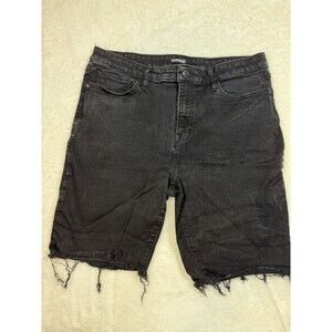 Express Men black Slim jean Shorts Size 36
